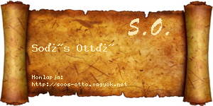 Soós Ottó névjegykártya