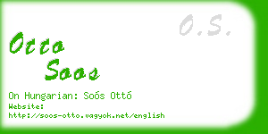 otto soos business card