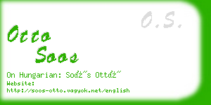 otto soos business card